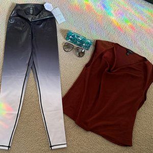 Rebel Legging - Grey Ombre, Banana republic Top, Quay Women Sunglasses